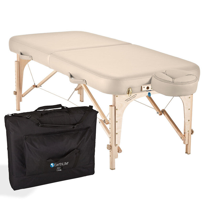 Earthlite Spirit Portable Massage Table with Carrying Case - Professional Foldable Massage Bed for Therapists, Home Use, Spa & Reiki Sessions - Ideal for Mobile Massage Business & Relaxation Therapy