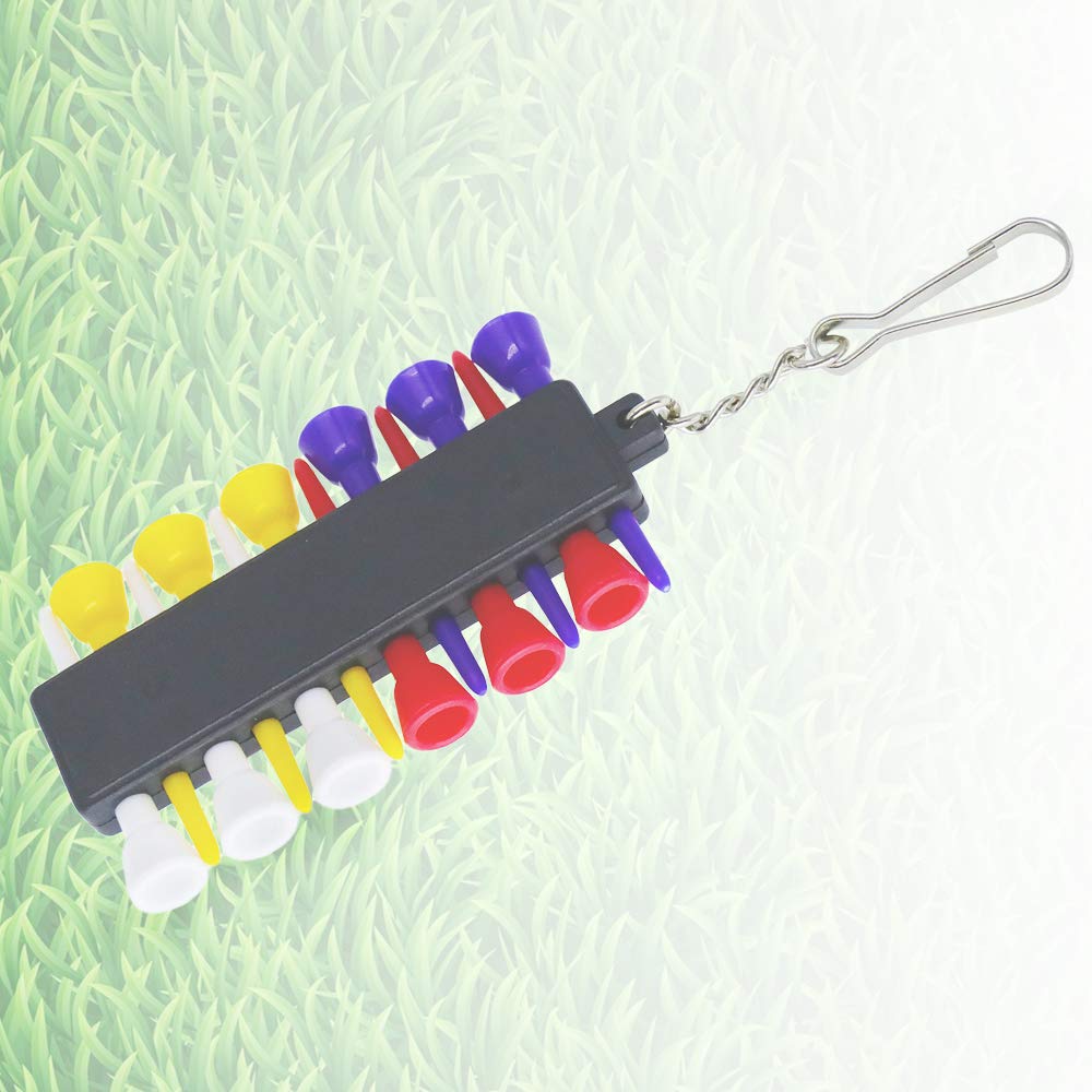 Premium Golf Tee Holder & Ball Marker Set - 12 Tees & 3 Markers for Golf Accessories | Perfect for Golf Course, Driving Range & Tournament Play