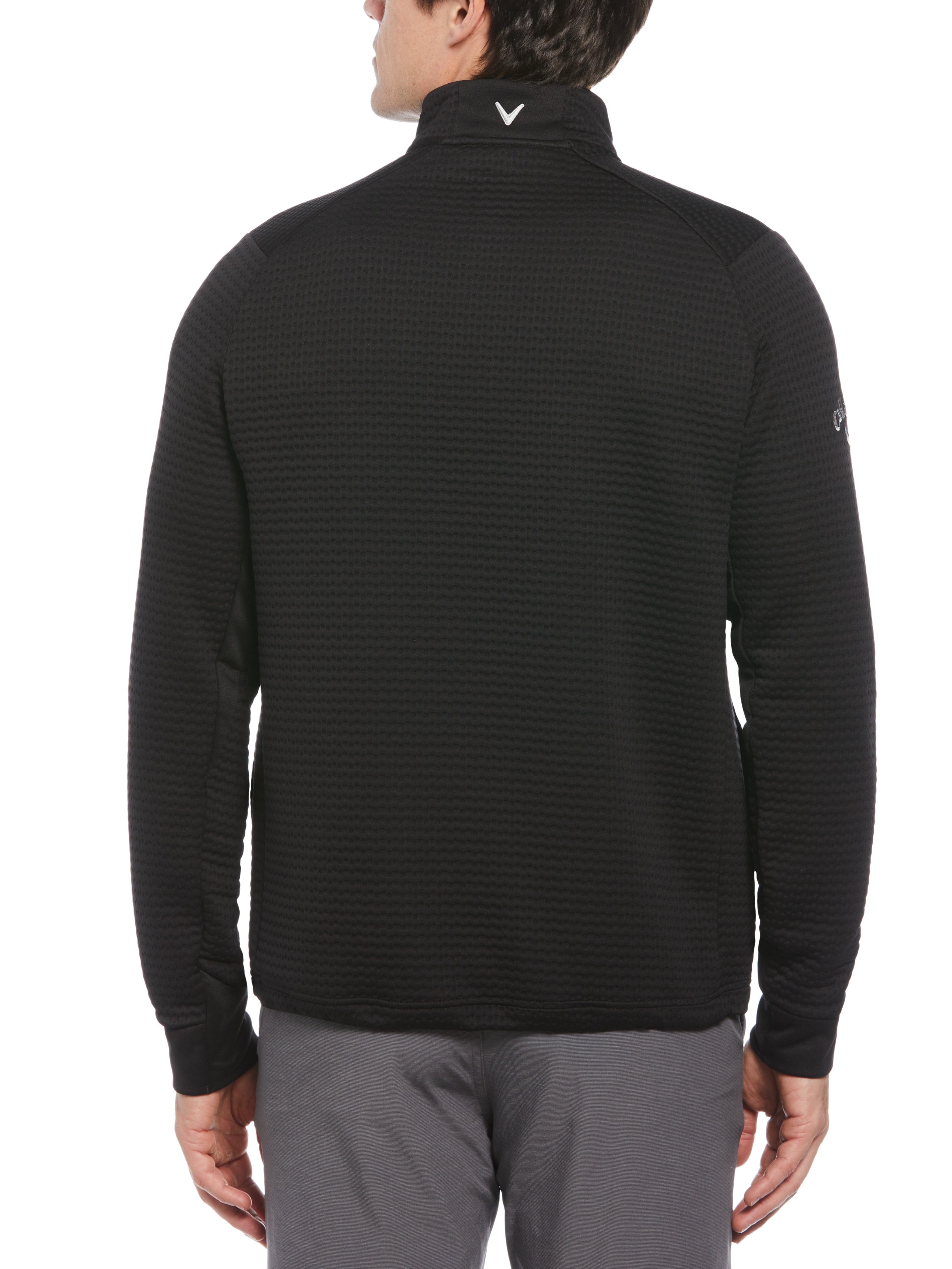 Men's Textured Midweight Stripe Half Zip Golf Shirt - Breathable Performance Polo for Golf, Casual Wear & Outdoor Activities