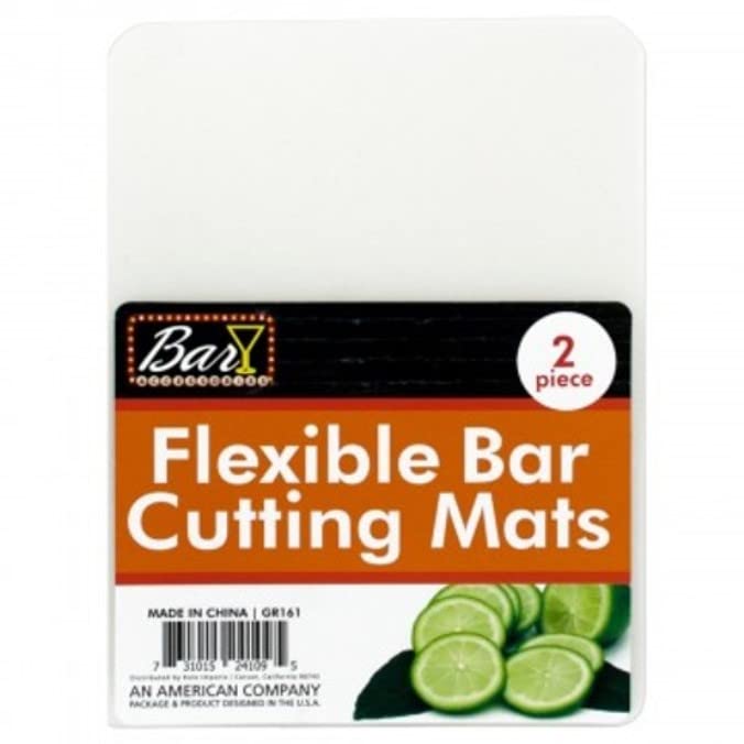 2-Piece Flexible Transparent Plastic Bar Cutting Mats - 5.75