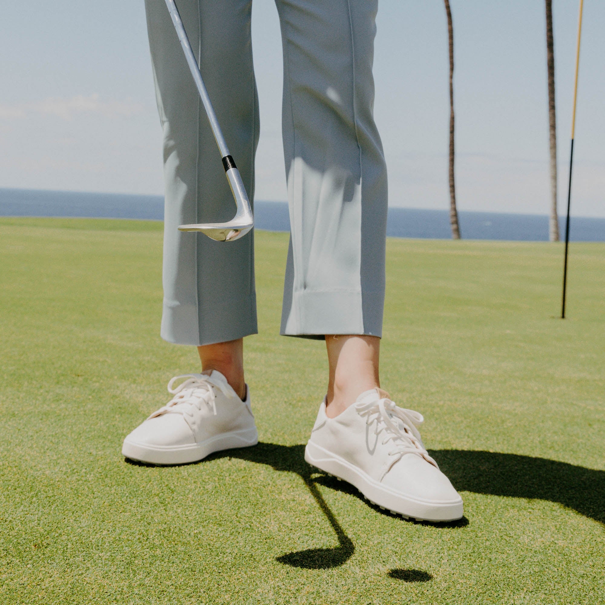 Wailea Women's White Leather Golf Shoes - Comfortable & Stylish for Golfing, Walking & Outdoor Activities