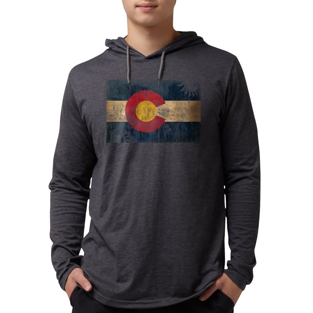 Colorado Flag Long Sleeve T-Shirt - Patriotic Hooded Pullover for Men & Women - Perfect for Outdoor Adventures, Hiking & State Pride Events