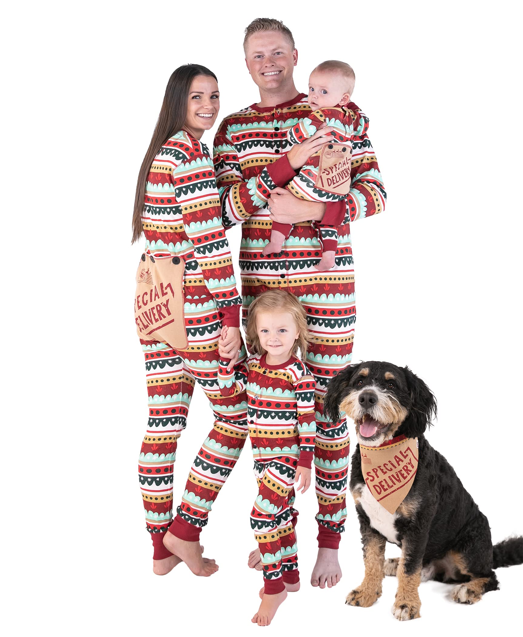 Lazy One Flapjacks Matching Family Pajama Set - Dog, Baby, Kids, Teens & Adults - Cozy Holiday & Christmas Sleepwear for Family Bonding Time