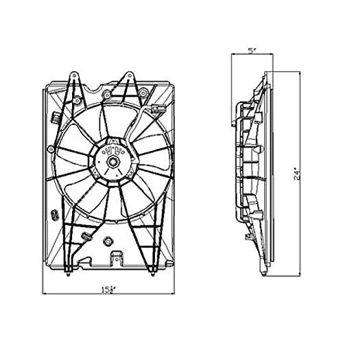 Replacement Radiator Fan Assembly for Car & Truck - High-Performance Cooling System Part - Perfect for Overheating Prevention & Engine Protection