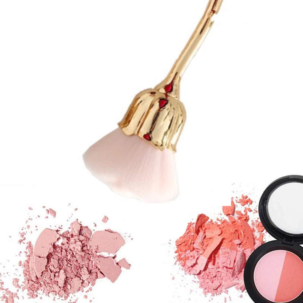 Premium Rose Shaped Makeup Brush Set - 10pcs Professional Foundation, Powder, Blush & Contour Brushes for Flawless Makeup Application | Perfect for Daily Use, Bridal Makeup & Professional Salon
