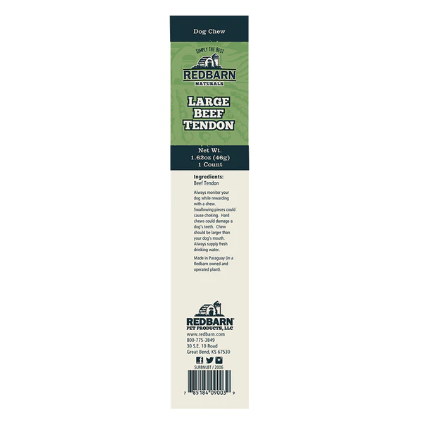 Premium Beef Tendon Dog Dental Chew - Natural & Long-Lasting Dog Treat for Teeth Cleaning & Tartar Control - Perfect for Aggressive Chewers & Dental Health Care