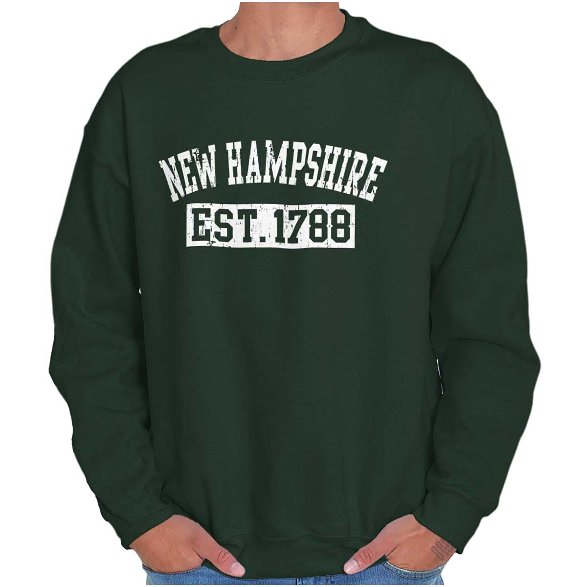 Vintage New Hampshire Distressed Athletic Sweatshirt for Men & Women - Cozy Pullover Hoodie for Casual Wear, College Style, Street Fashion & Outdoor Activities