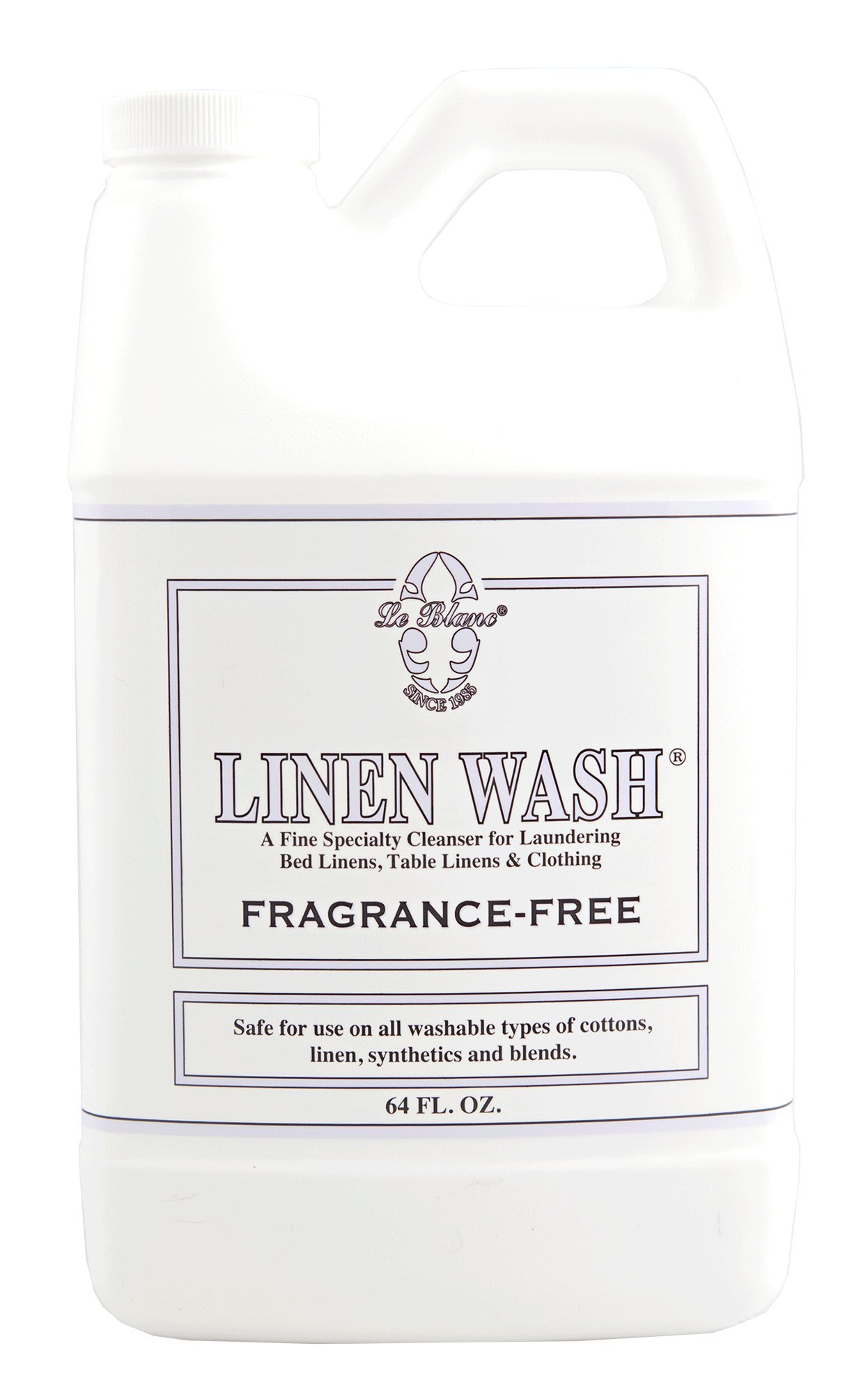 Le Blanc® Fragrance-Free Linen Wash® - Premium Laundry Detergent for Bedding & Table Linens - 64 oz (3 Pack) - Gentle Cleaning for Luxury Linens, Hotels & Home Use