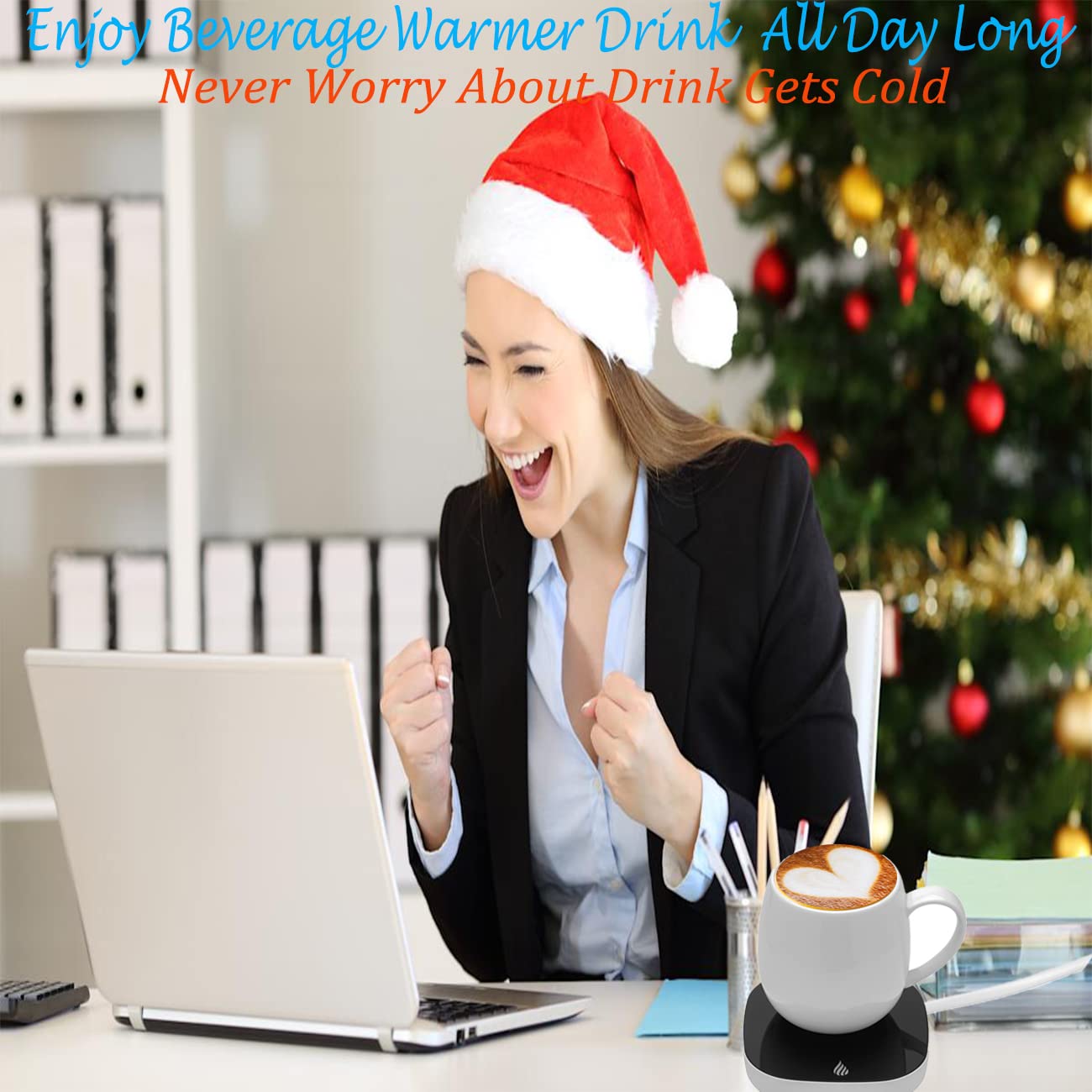 Auto Shut Off Coffee Mug Warmer for Desk - Office & Home Use