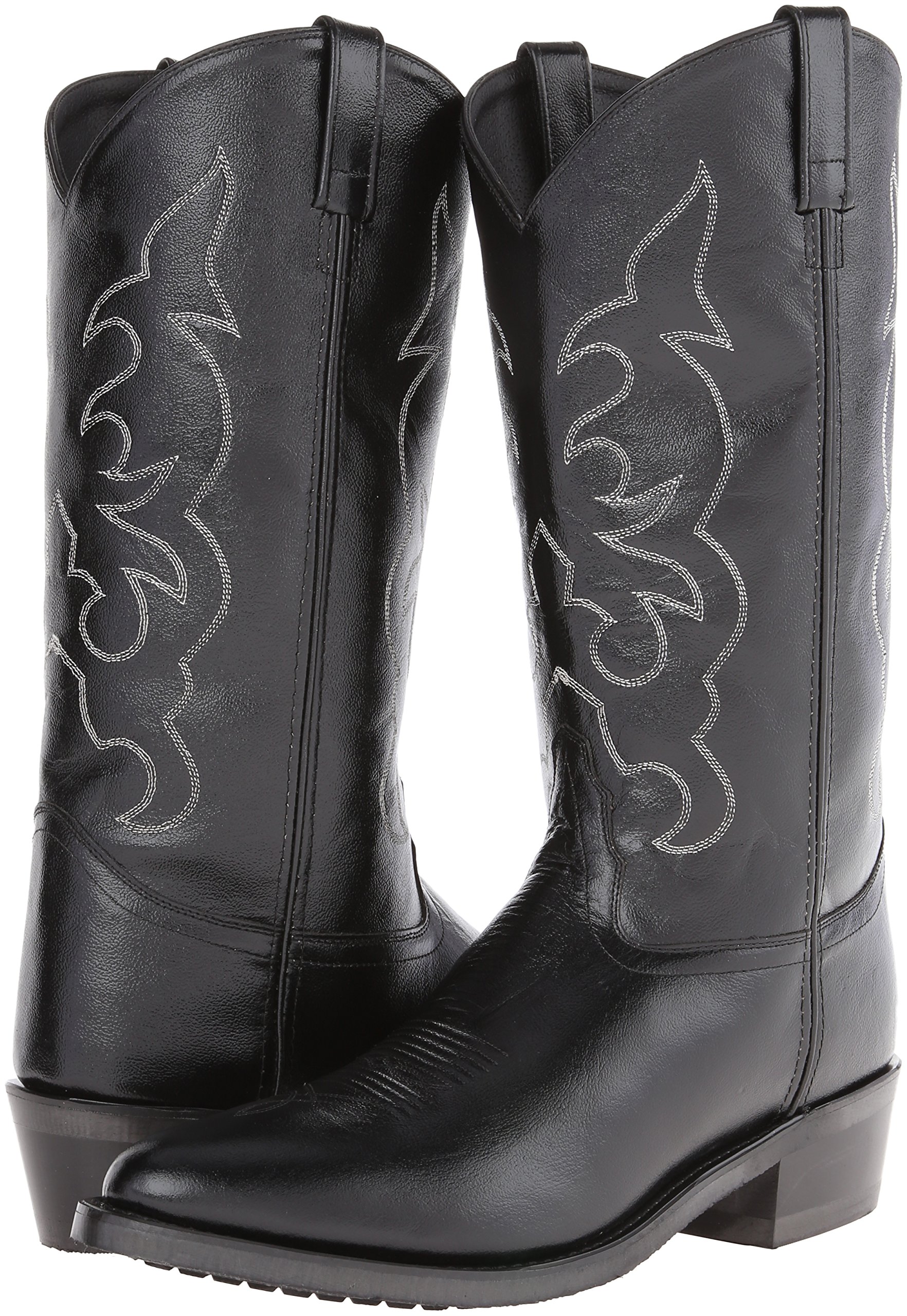 Men's Cowboy Boots - Old West Western Boots with Stitched Detail & Cushioned Round Toe for Comfort | Perfect for Rodeo, Country Dancing & Western Fashion