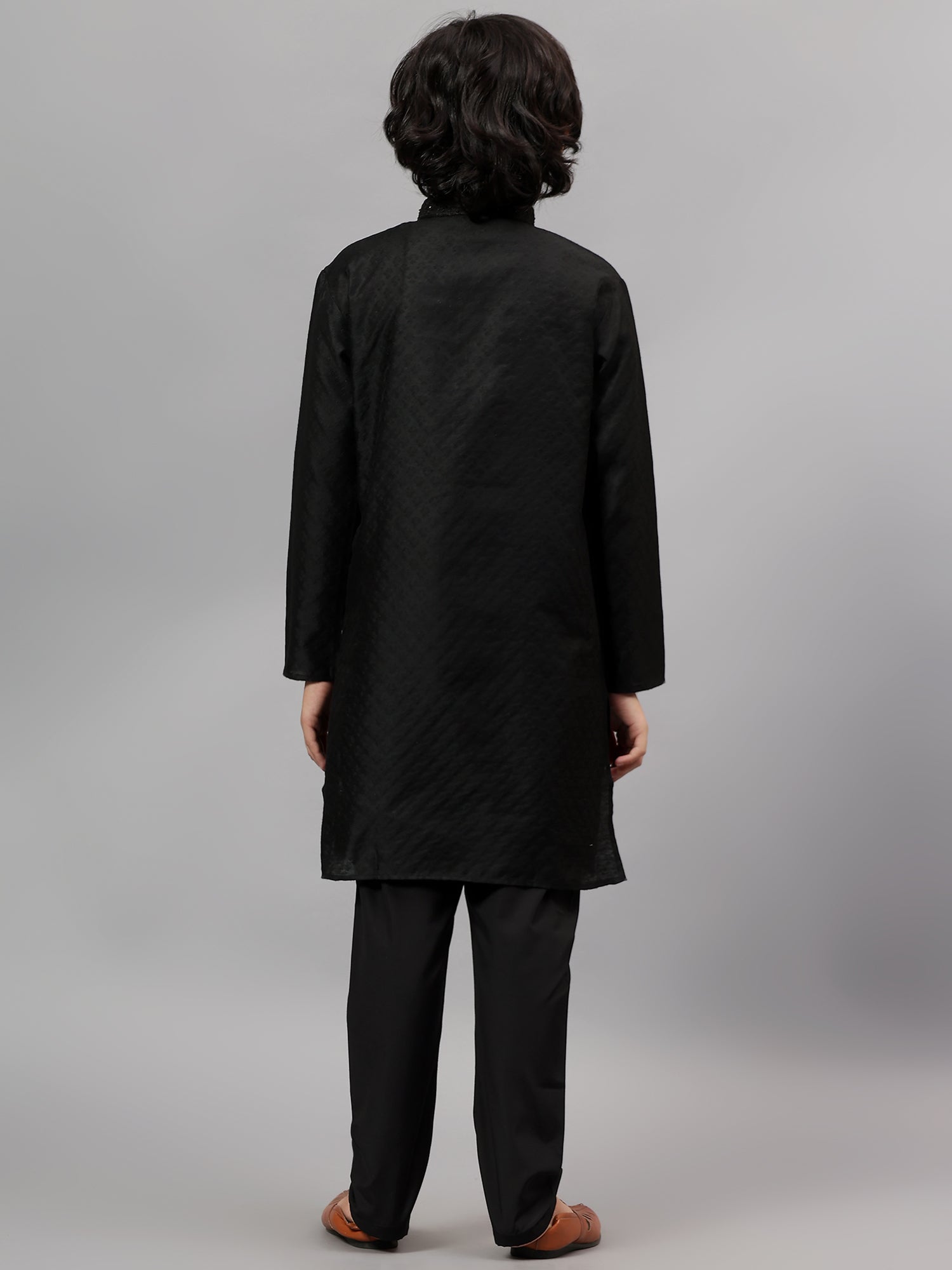 Premium Cotton Black Kurta Trouser Set for Men - Comfortable Traditional Indian Ethnic Wear - Perfect for Festivals, Weddings & Cultural Events