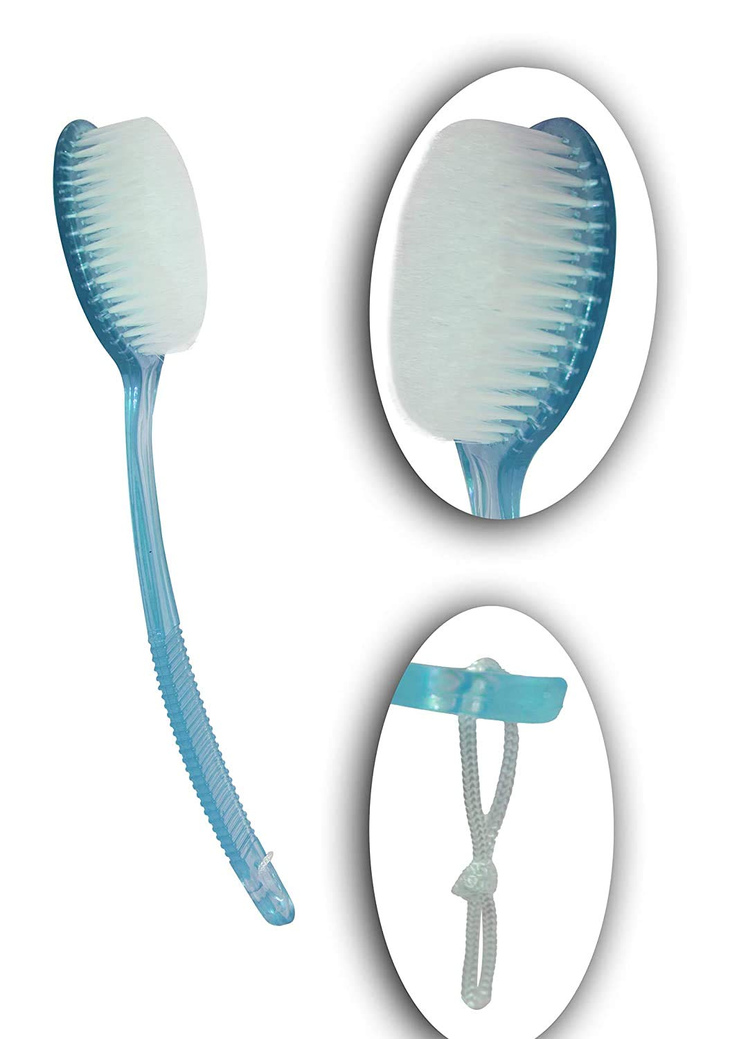 BOXO Full Body Bath & Shower Brush with Long Handle - Exfoliating Back Scrubber & Massager for Deep Cleaning - Pack of 1 - Perfect for Spa Day, Dry Skin Care & Relaxing Bath Time