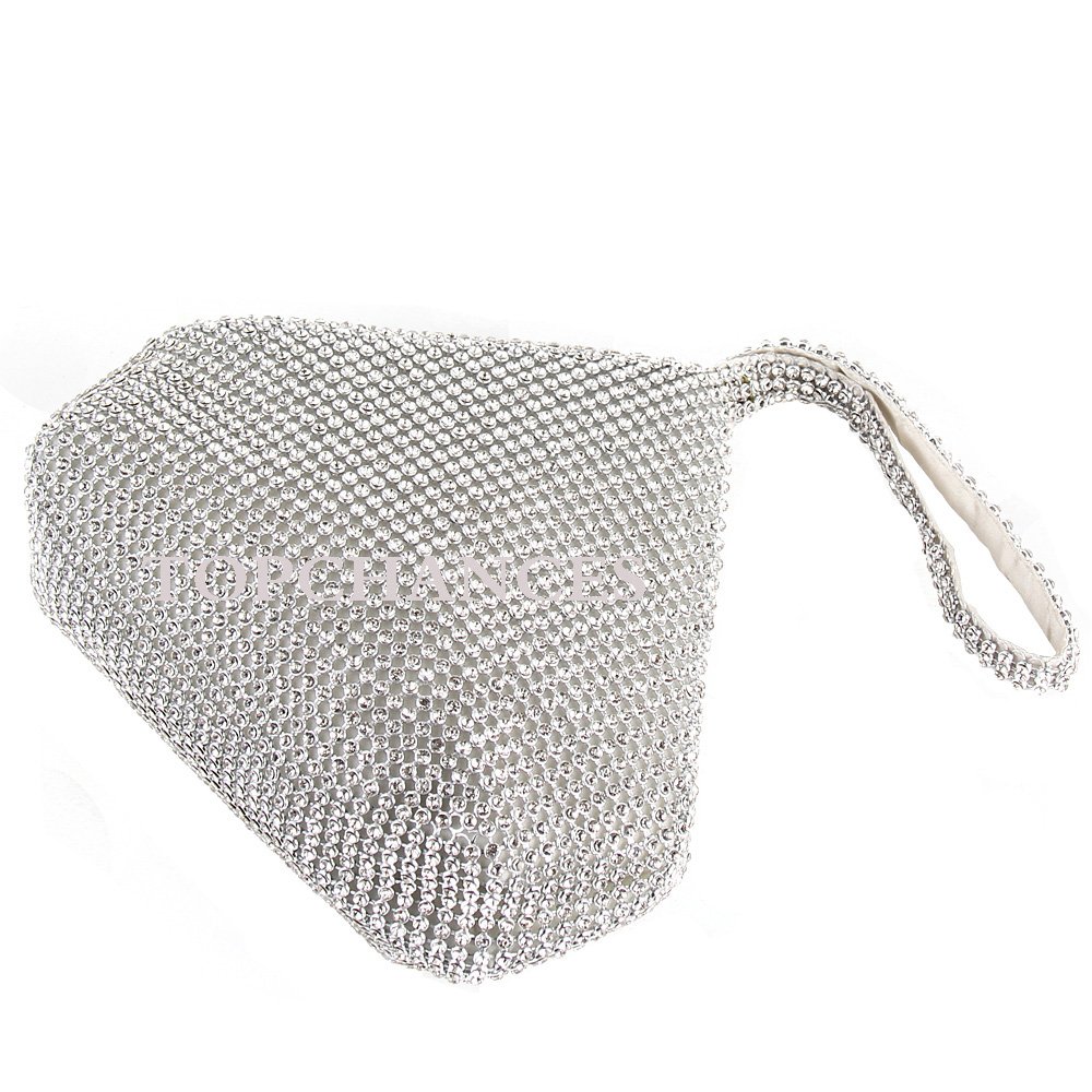 TOPCHANCES Women's Rhinestone Evening Clutch Purse - Sparkly Triangle Bling Handbag for Party, Wedding & Prom - Elegant Small Clutch Bag for Women & Girls