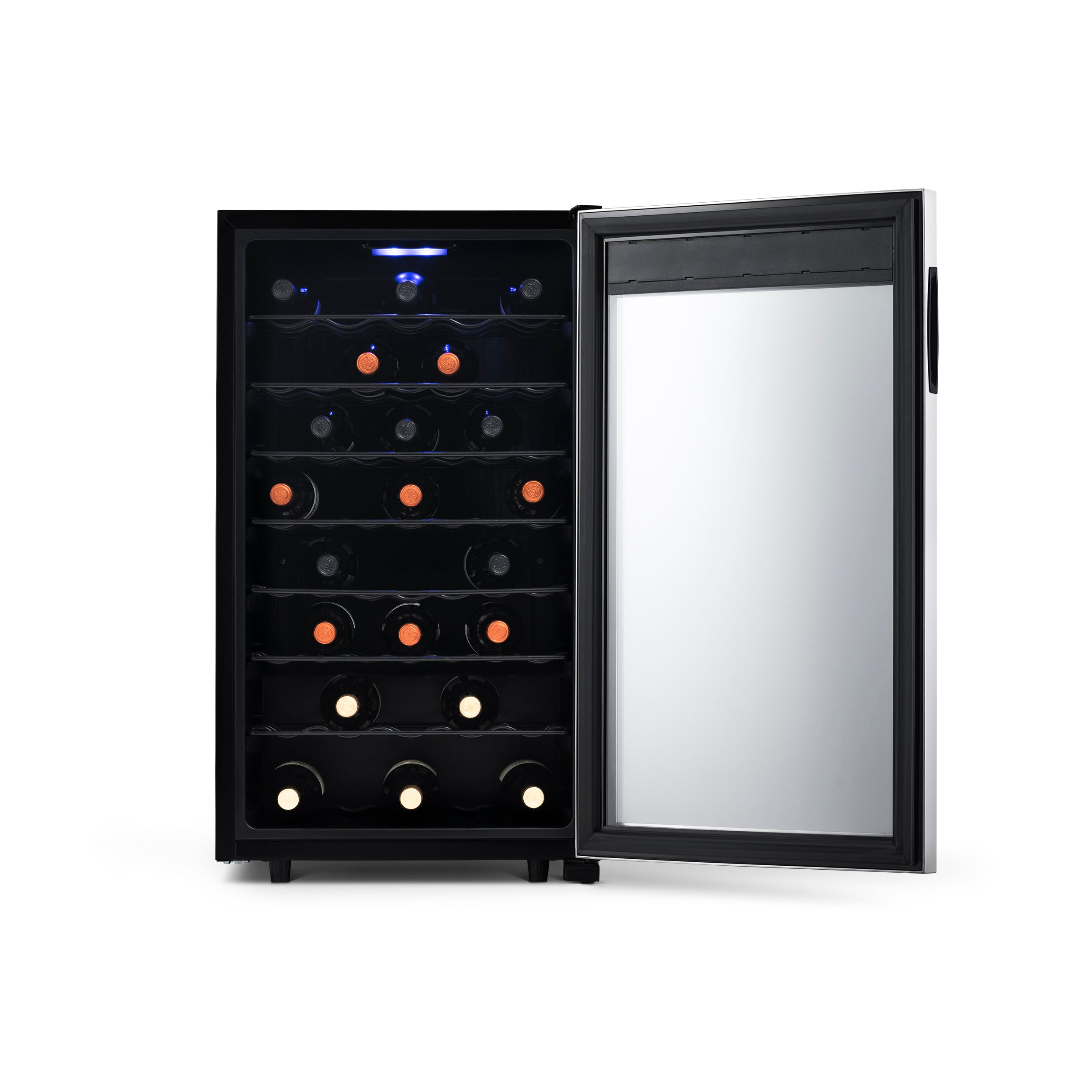 Newair® 50 Bottle 18.9 Stainless Steel Freestanding Wine Cooler Refrigerator - Perfect for Home Bars, Restaurants, and Wine Cellars