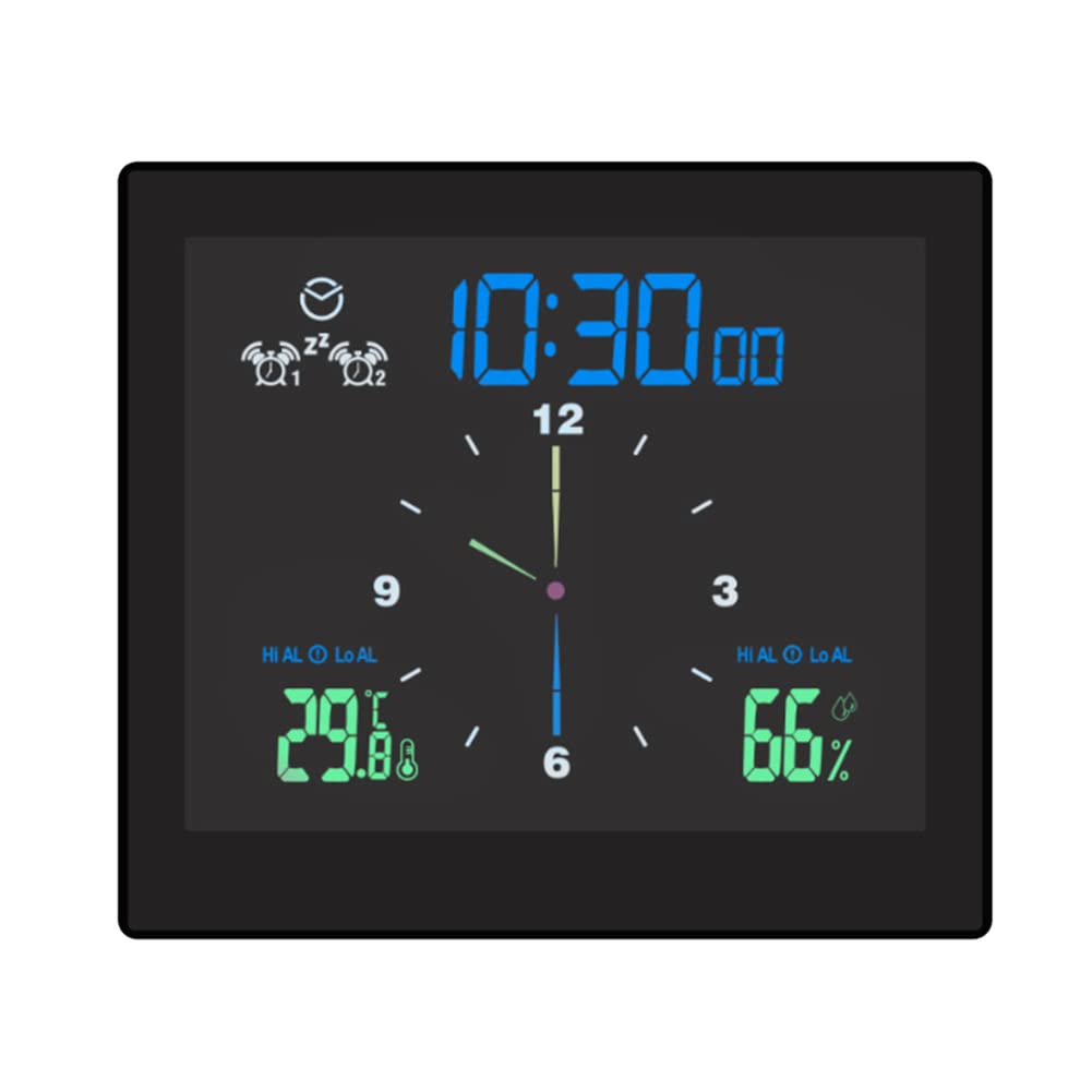 Waterproof Digital Wall Clock for Bathroom & Shower - Electronic Timer with LED Display, Ideal for Kitchen, Washroom, Gym & Outdoor Use - Black
