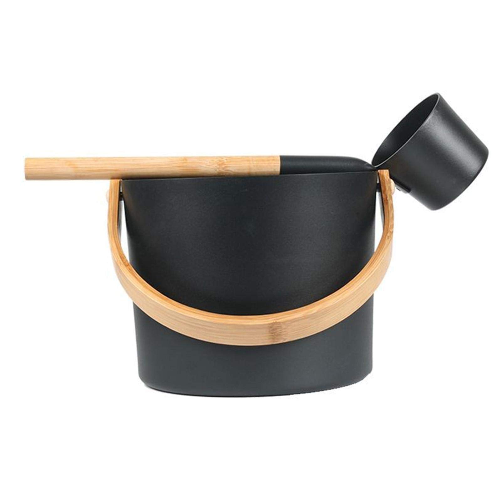 Premium 7L Aluminum Finnish Sauna Bucket Set with Ladle - Luxury Spa & Home Sauna Accessories for Relaxation & Detox