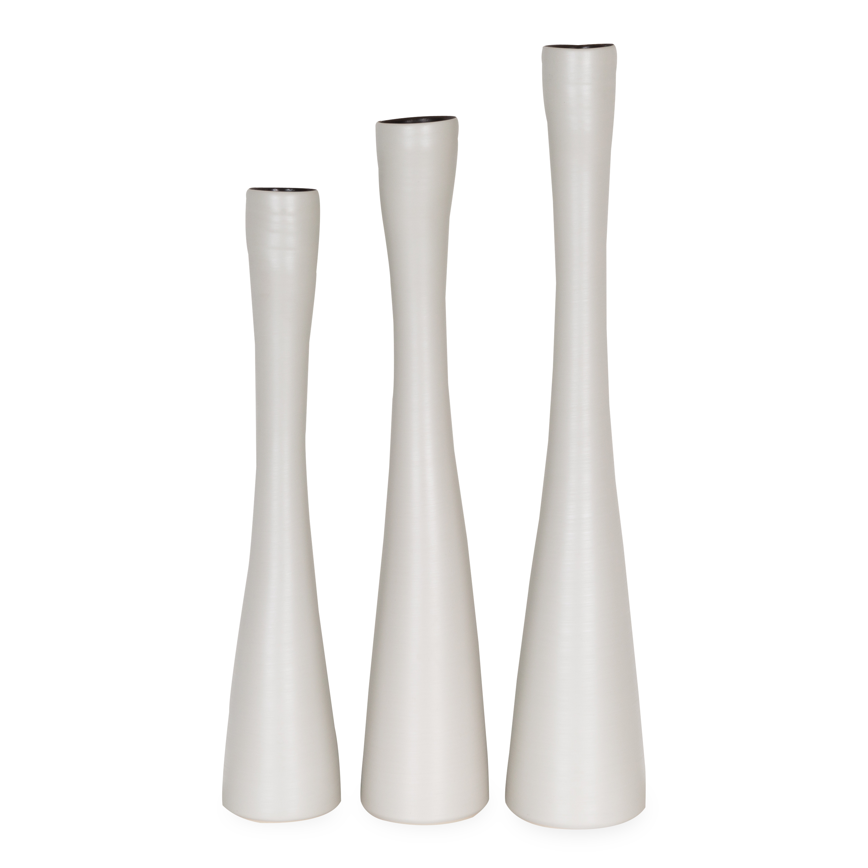 Elegant Linen Flute Vase - 24 Inch Tall Home Decor for Living Room, Dining Table, and Wedding Centerpieces