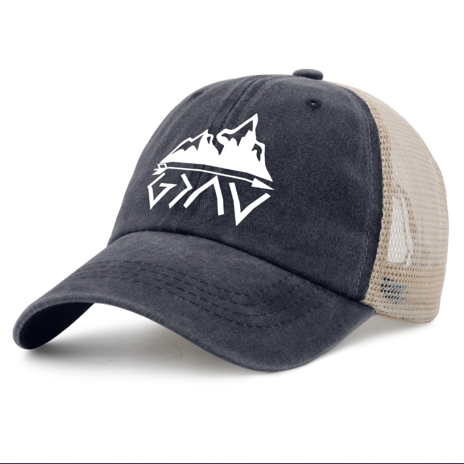 Philysonic Dad Hat - 'God is Greater Than The Highs and Lows' Trucker Cap for Men, Trendy Mesh Baseball Hat for Summer | Perfect for Outdoor Activities, Casual Wear & Sports Fans
