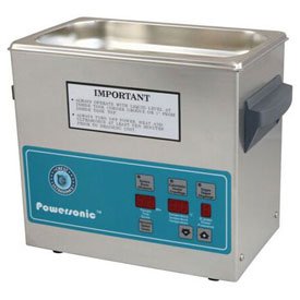Ultrasonic Table Top Part Cleaning System with Digital Timer, Heat & Power Control - 0.75 Gallon, 45 kHz, 115V for Jewelry, Eyeglasses, Dental Tools & Small Metal Parts Cleaning