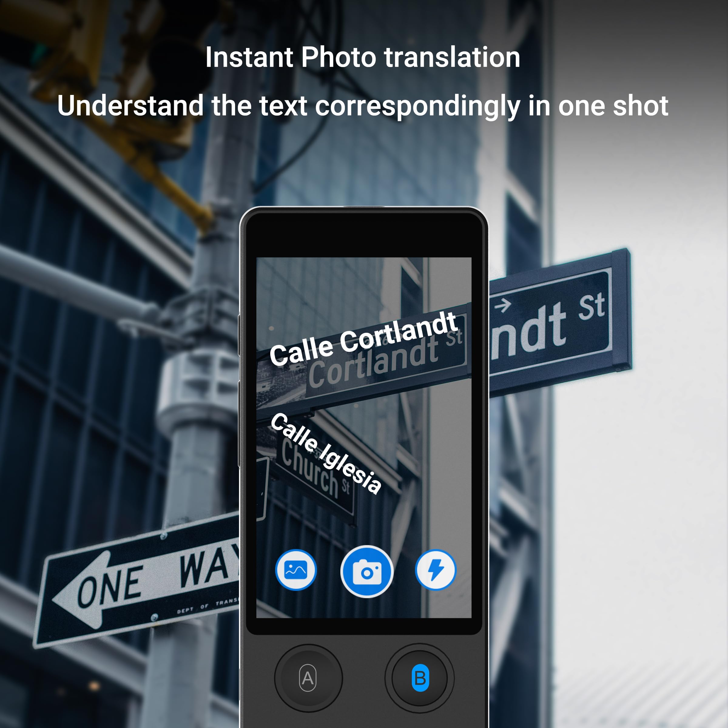 W12S Translator Device - 144 Languages & Accents, 98% Accuracy, 1-Second Two-Way Translation with Protective Case & Lanyard (Black) - Perfect for Travel, Business Meetings & Language Learning