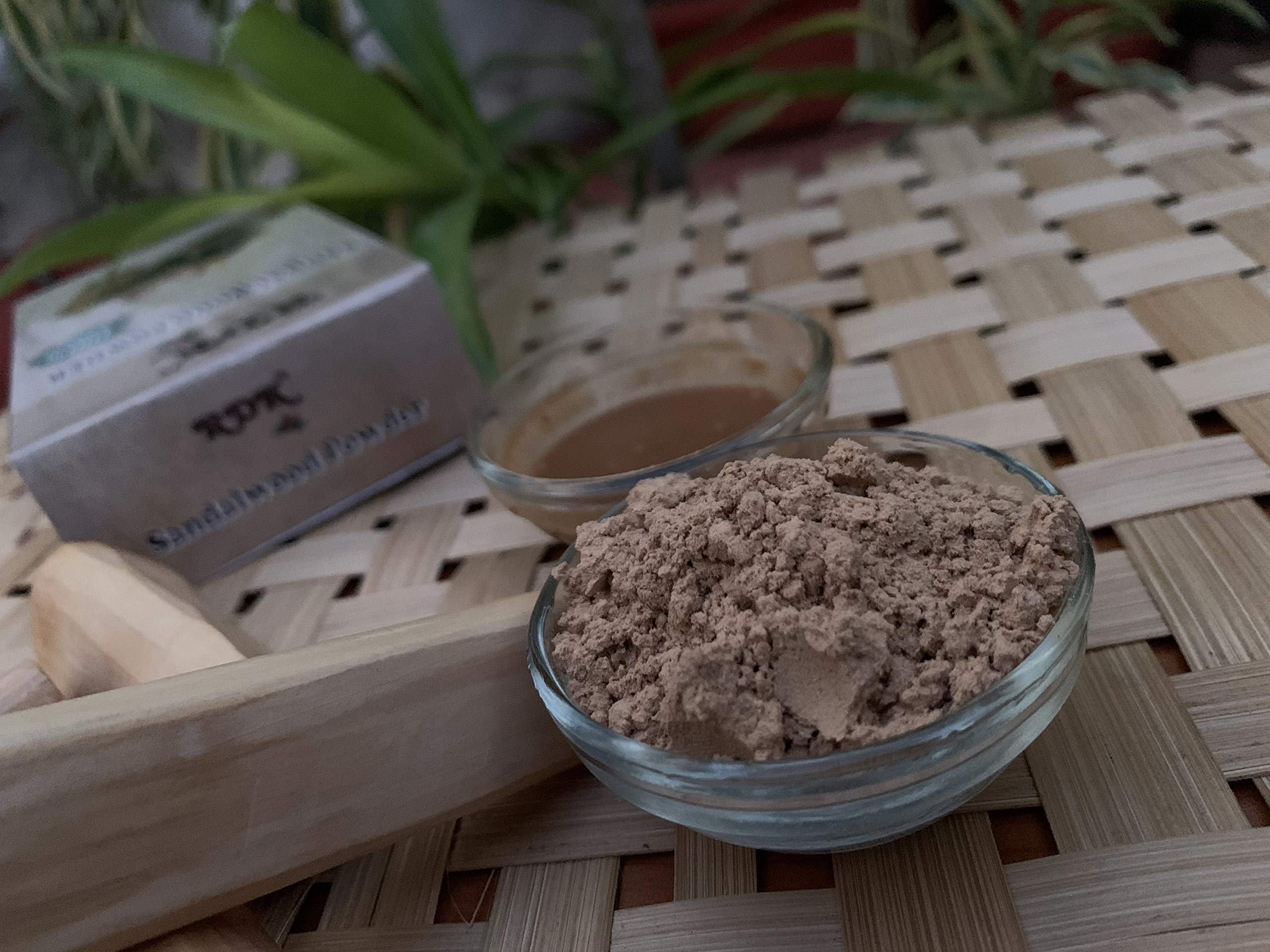 Pure Sandalwood Powder for Face Whitening & Skin Care - 25g Pack for Glowing Skin