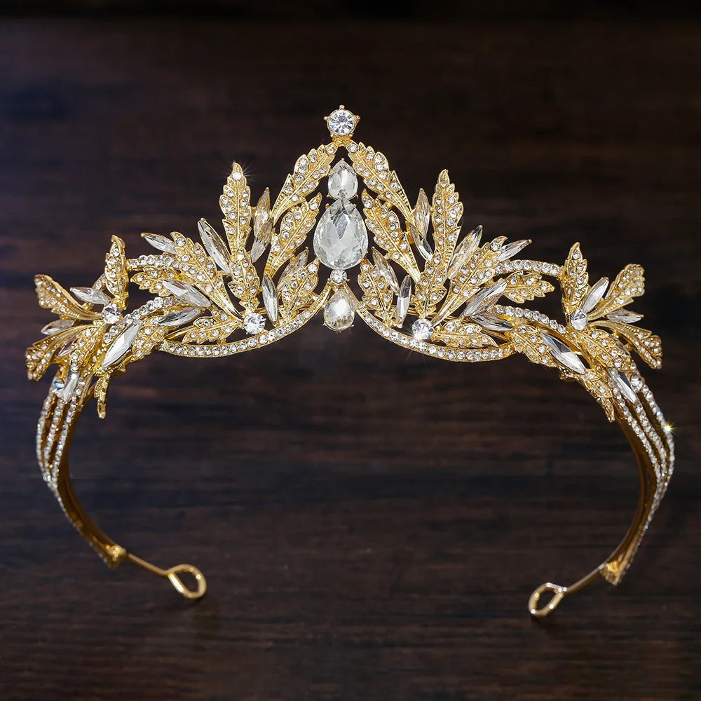 Elegant Fall Leaf Tiara Headband for Women - Nature-Inspired Hair Accessory for Autumn Weddings, Halloween Costumes & Boho Fashion
