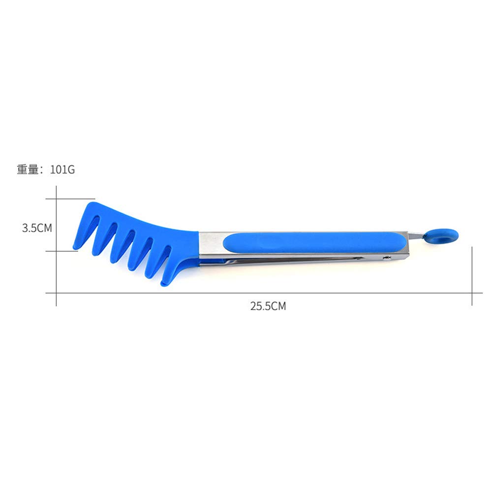 Premium Silicone Pasta Tongs - Non-Slip Cooking & Serving Tongs for Spaghetti, Noodles, Salad - Heat Resistant & Easy Grip Kitchen Utensil (Grey) - Perfect for Italian Cooking, BBQ, Buffet Serving & Salad Tossing