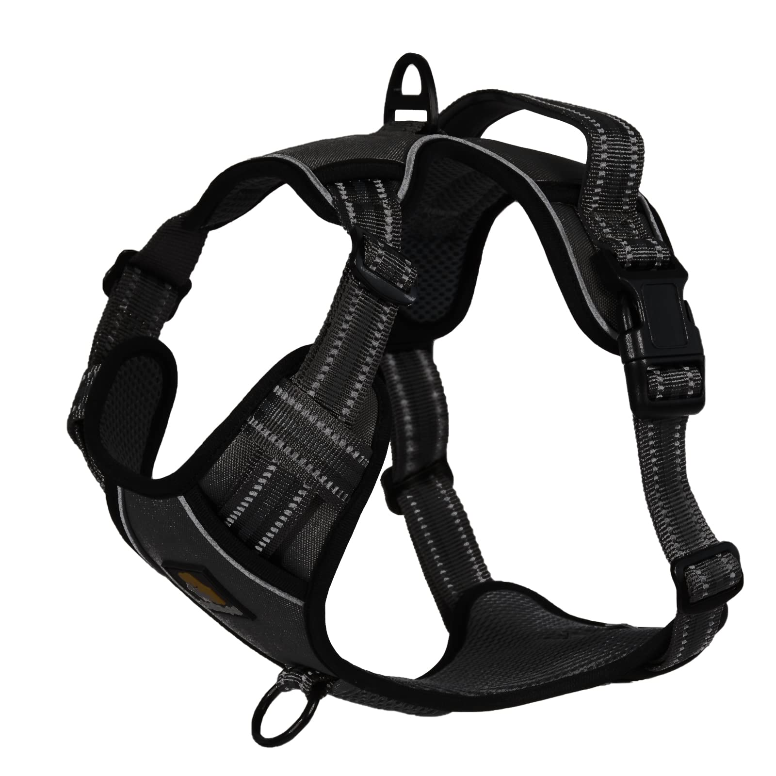 BELLA & PAL No Pull Dog Harness for Large Dogs - Front Clip Adjustable Pet Vest with Soft Padded Handle, Heavy Duty Reflective Training Harness for Big Dogs | Perfect for Walking, Running & Outdoor Adventures