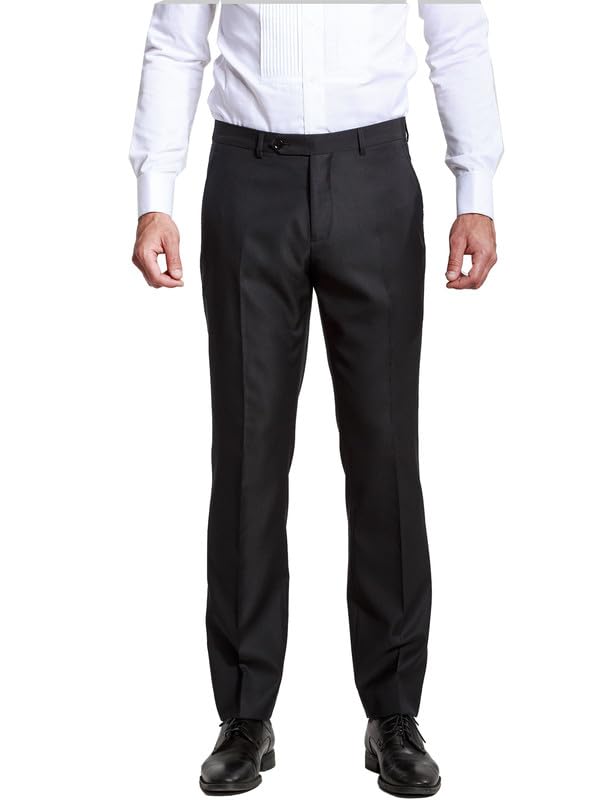 HBDesign Men's 3-Piece Slim Fit 1-Button Wedding Suit - Groomsman Tuxedo & Formal Business Attire - Perfect for Weddings, Prom & Special Occasions