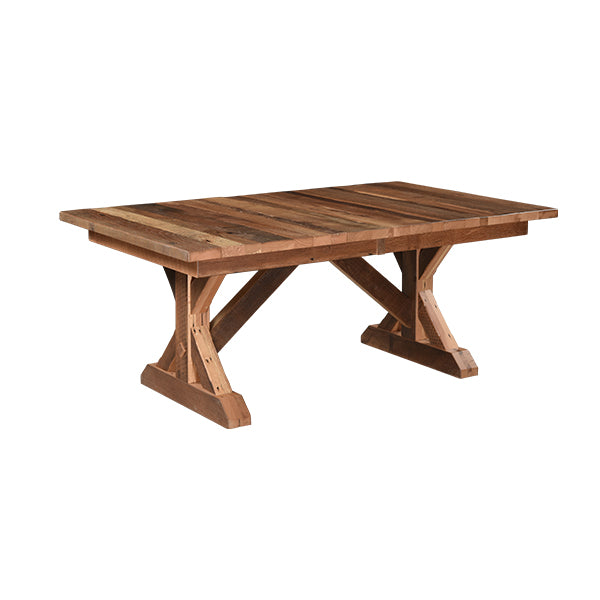 Stretford Trestle Table - Rustic Farmhouse Dining Table for Kitchen & Dining Room | Perfect for Family Gatherings & Dinner Parties