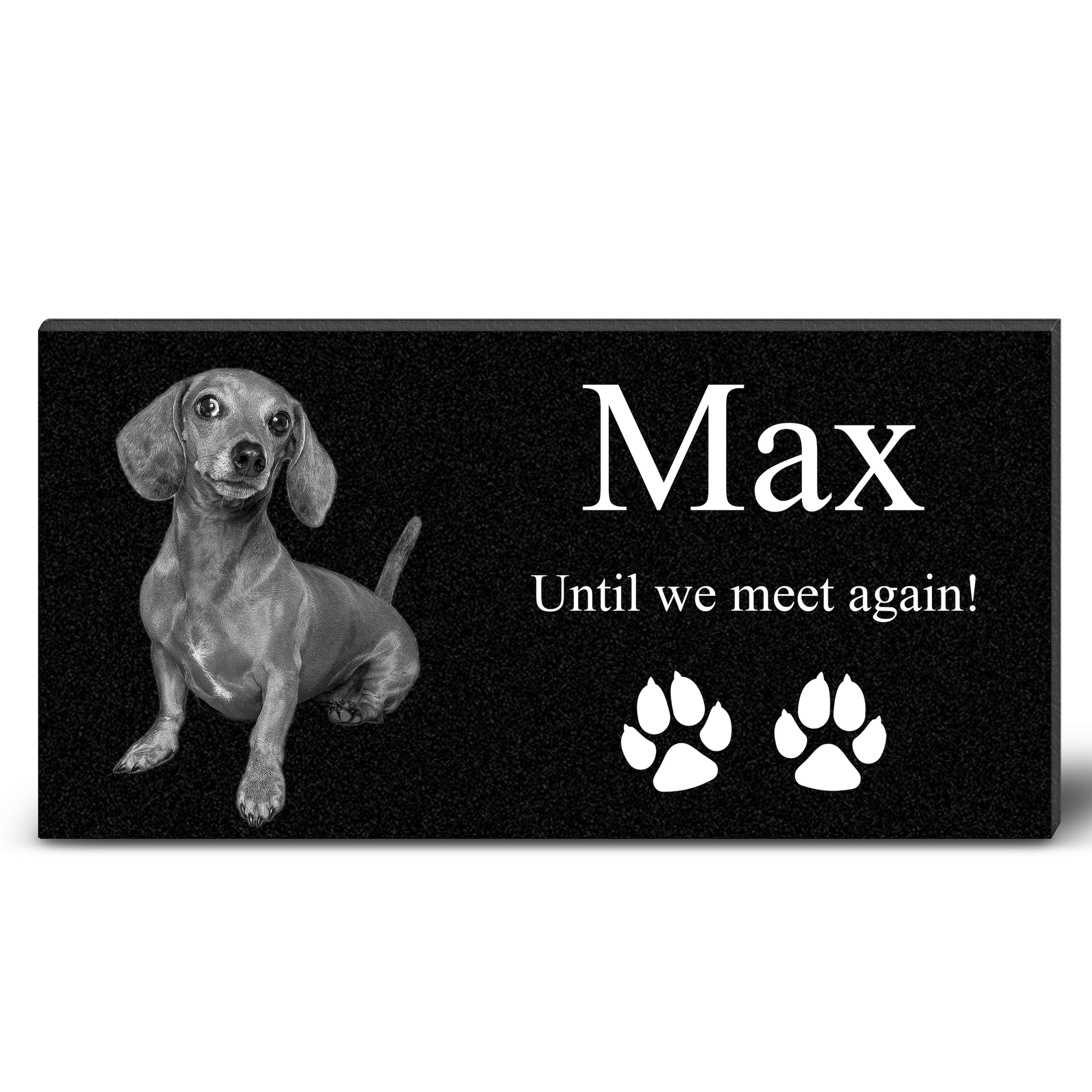 Personalized Engraved Memorial Stones for Loved Ones - Custom Grave Plaques for Father, Mother, Pets (Dog, Cat) - Outdoor Burial Headstone Markers with Photo - Perfect Memorial Gifts for Cemetery, Garden & Home Remembrance