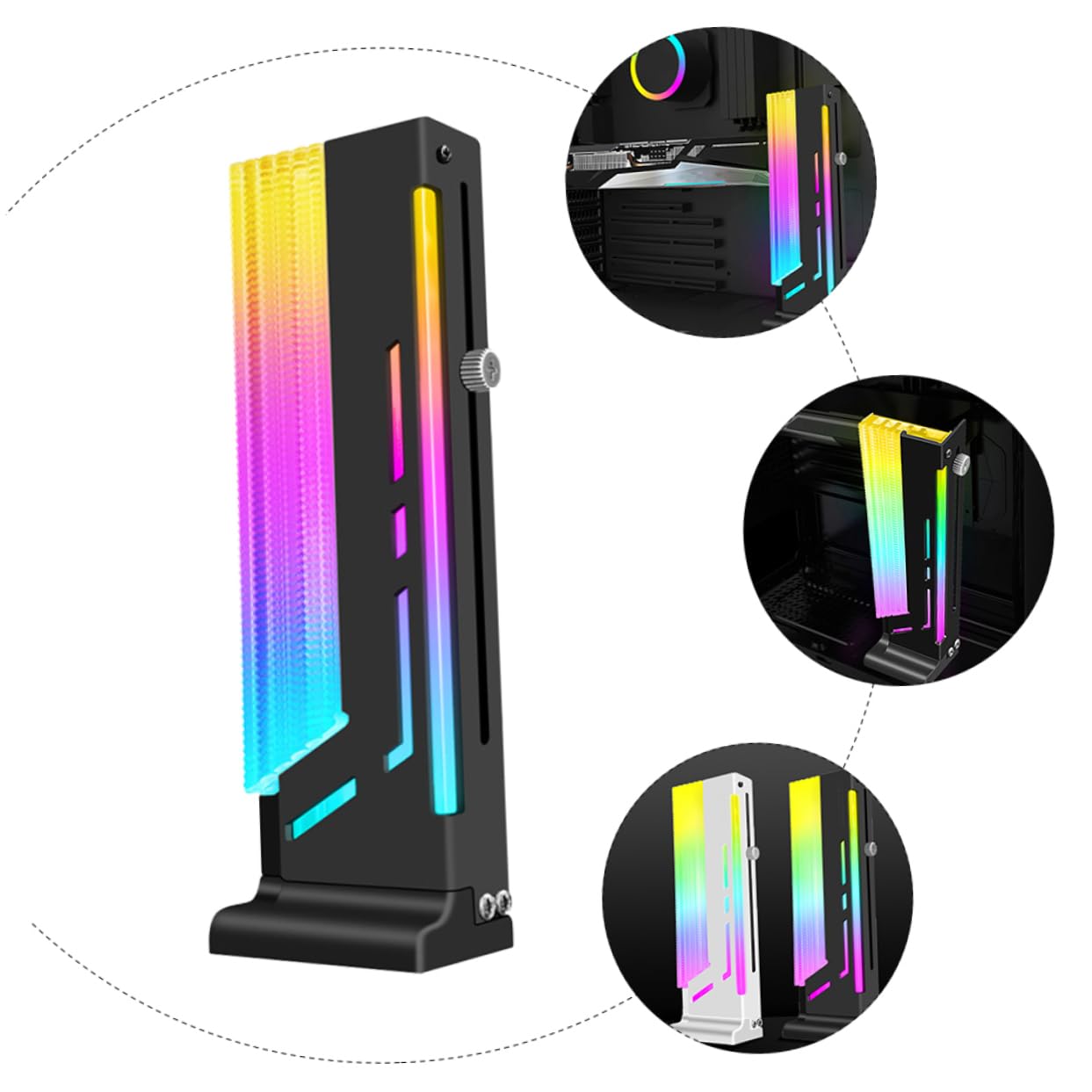 OSALADI Magnetic GPU Support Bracket - Aluminum Alloy Graphics Card Stand with LED for PC Builds | Perfect for Gaming Rigs & Workstation Setups