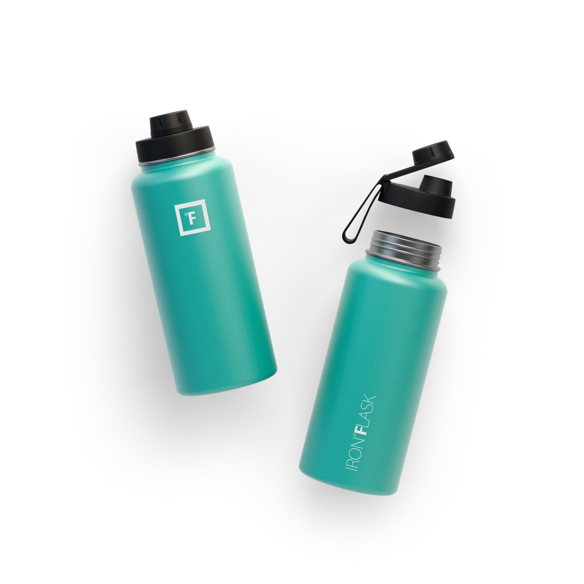 32 Oz Wide Mouth Water Bottle with Spout Lid - Leak Proof Stainless Steel Insulated Water Bottle for Gym, Hiking & Outdoor Activities