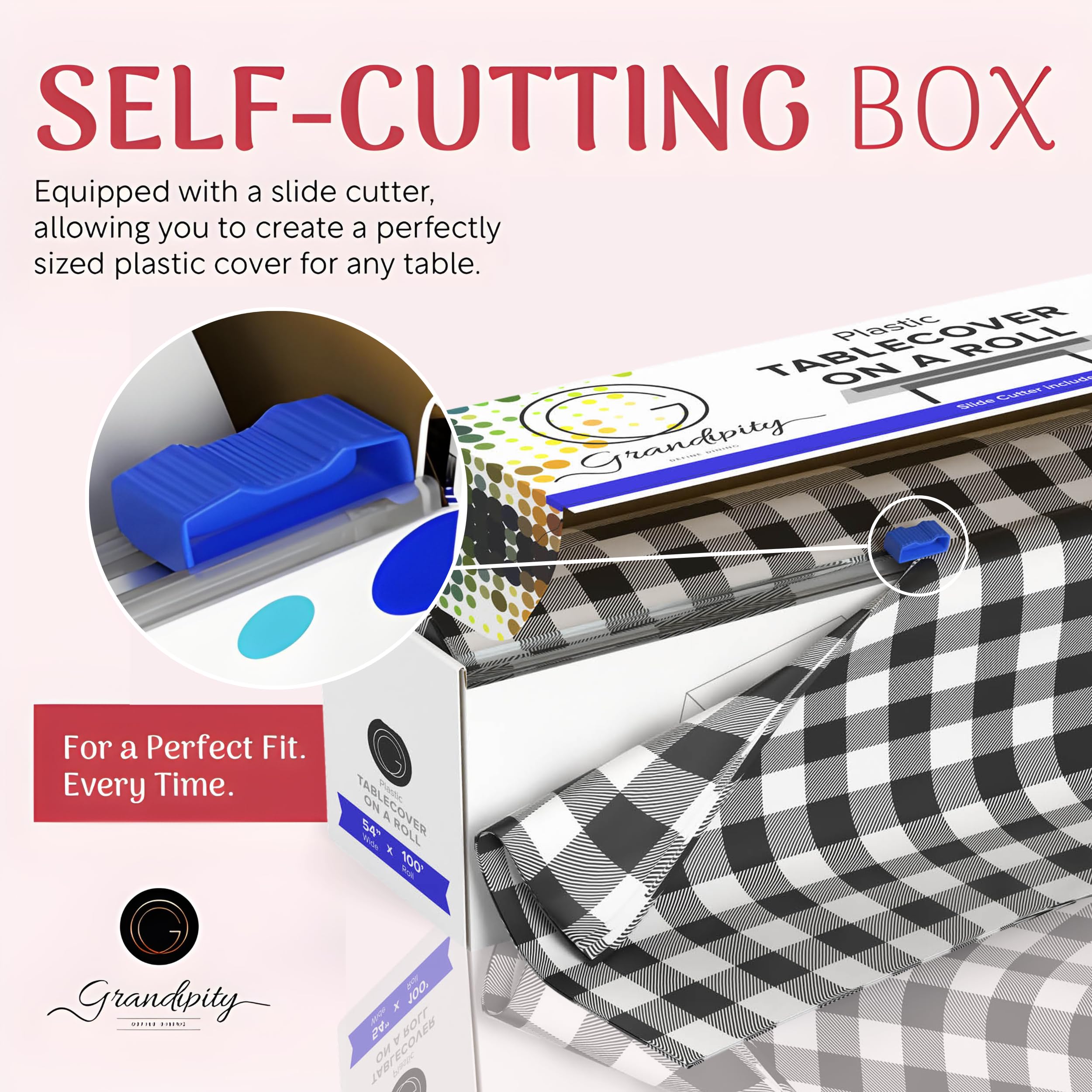Grandipity Disposable Plastic Tablecloth Roll - 54