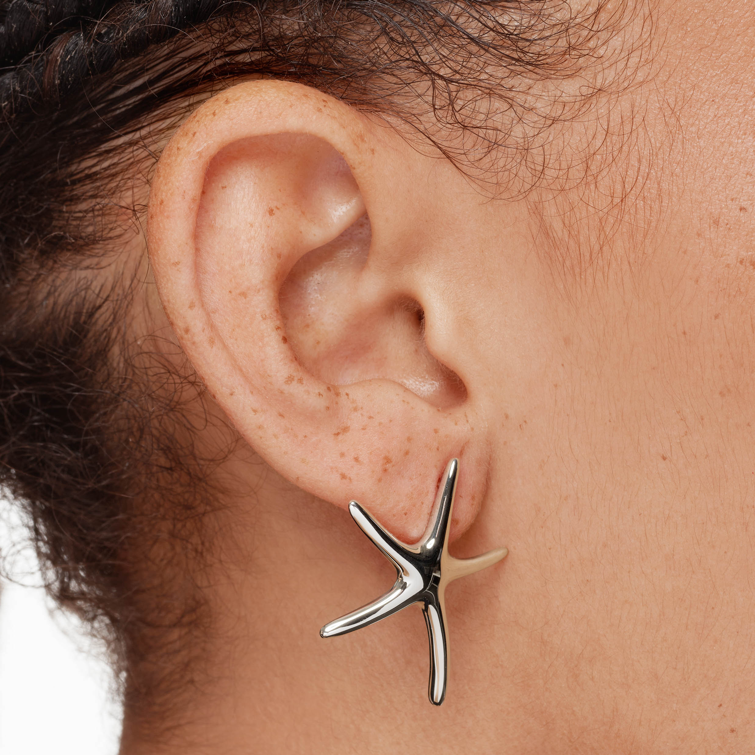 Silver Starfish Stud Earrings for Women - Dainty Ocean-Themed Jewelry for Beach Vacations, Summer Outfits & Gift Giving