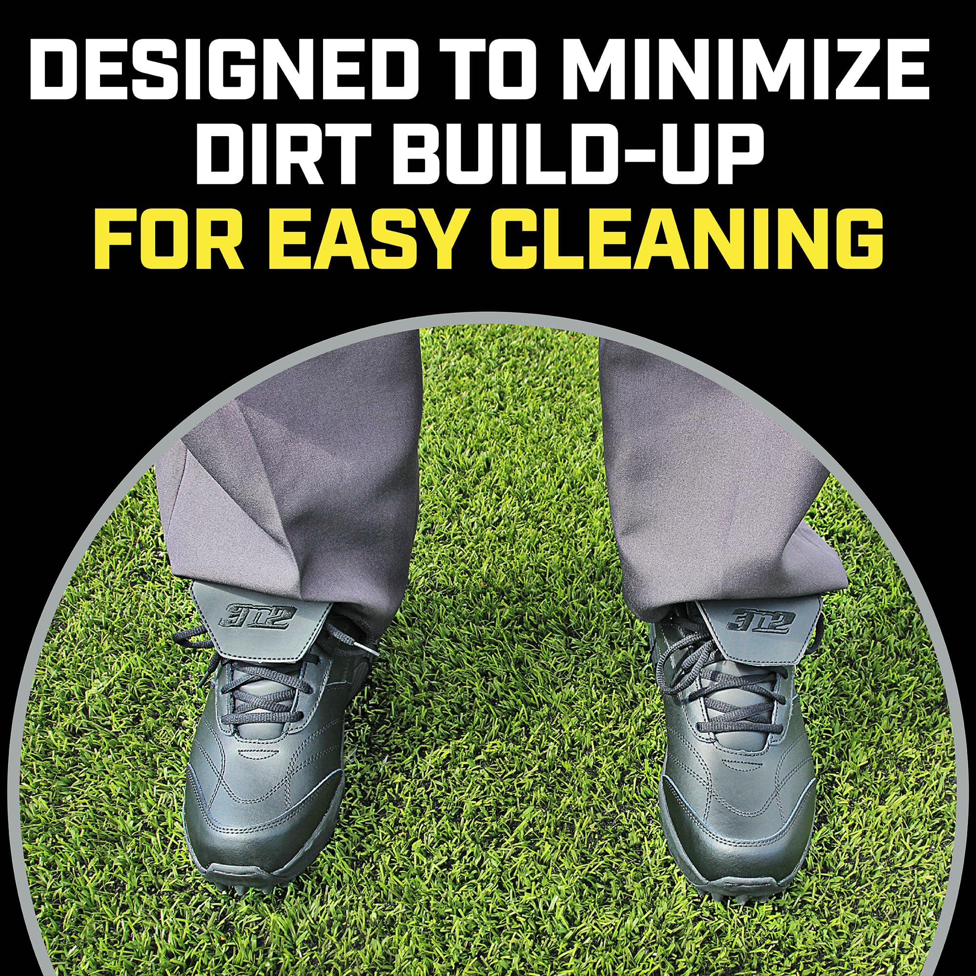3N2 Reaction Lo Men's Baseball Umpire Field Shoes - Lightweight Leather Umpire Shoes for Softball & Baseball Officials - Black - Perfect for Game Days & Professional Umpiring