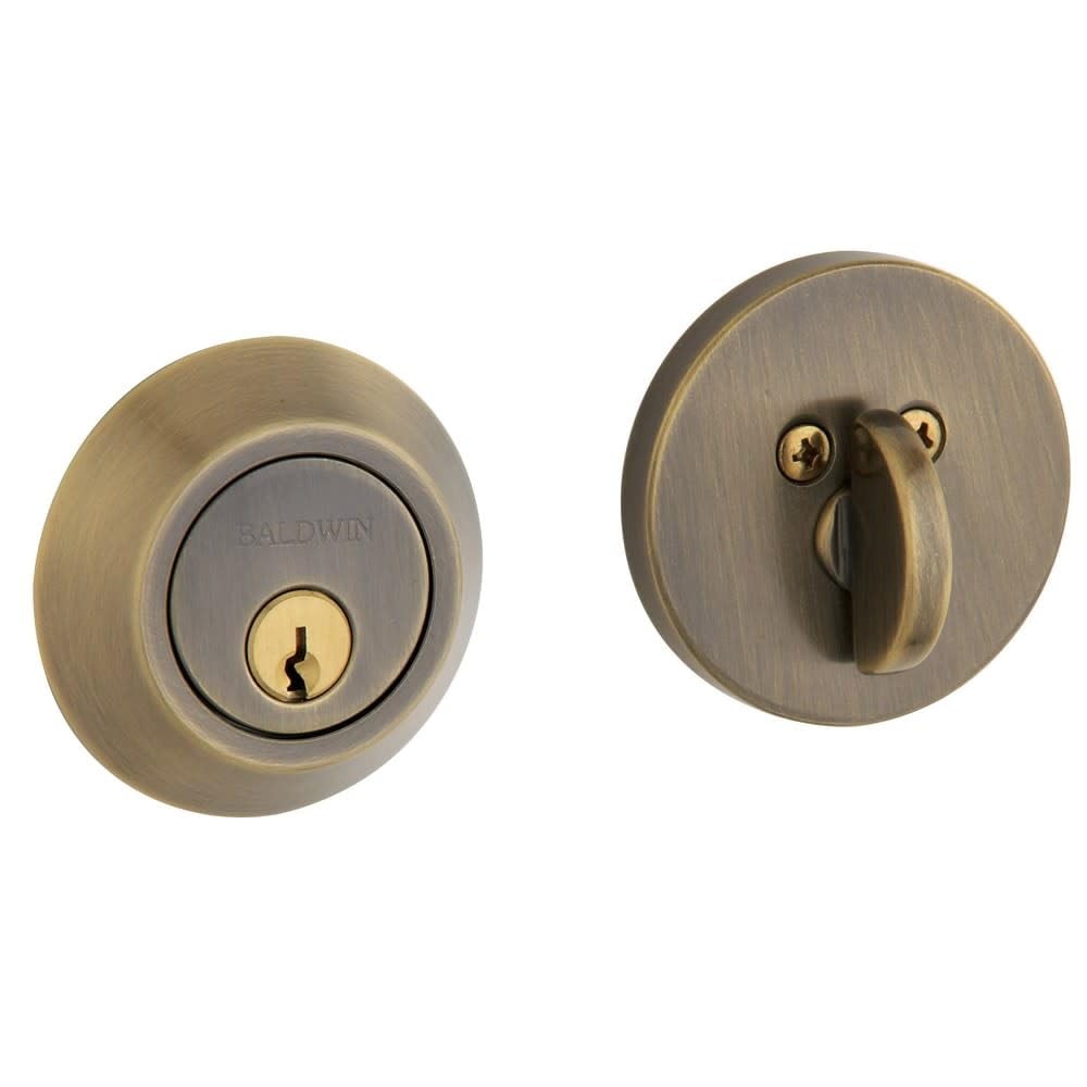 Baldwin Hardware 8241.050 Single Cylinder Deadbolt Lock - High Security Door Lock for Home, Office & Apartment - Easy Installation & Durable Design
