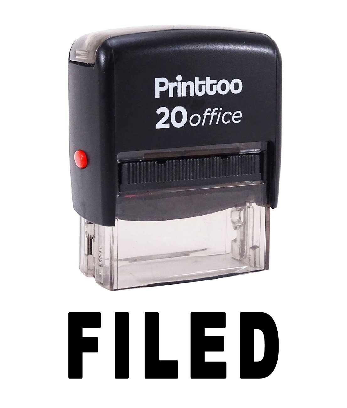 Custom Self-Inking Rubber Stamp for Office & Business - Printtoo Filed Stamp (Black) - Perfect for Document Signing, Paperwork & Mail Labeling