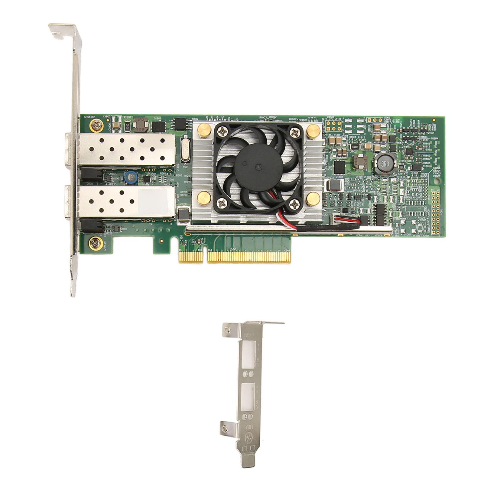 Goshyda BCM57810S Dual Port SFP+ 10GbE PCIe X8 Ethernet Converged Network Adapter with Cooling Fan - High Performance Multifunction Server & Desktop Network Card for Data Centers, Cloud Computing, and High-Speed Networking