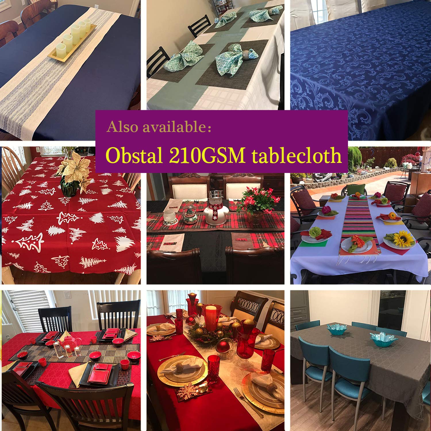 100% Waterproof PVC Tablecloth - Oil & Spill Proof Vinyl Table Cover for Indoor & Outdoor Use - Easy to Clean Rectangle Tablecloth (Grey, 54x120 Inch) - Perfect for Picnics, BBQs, Parties & Everyday Dining