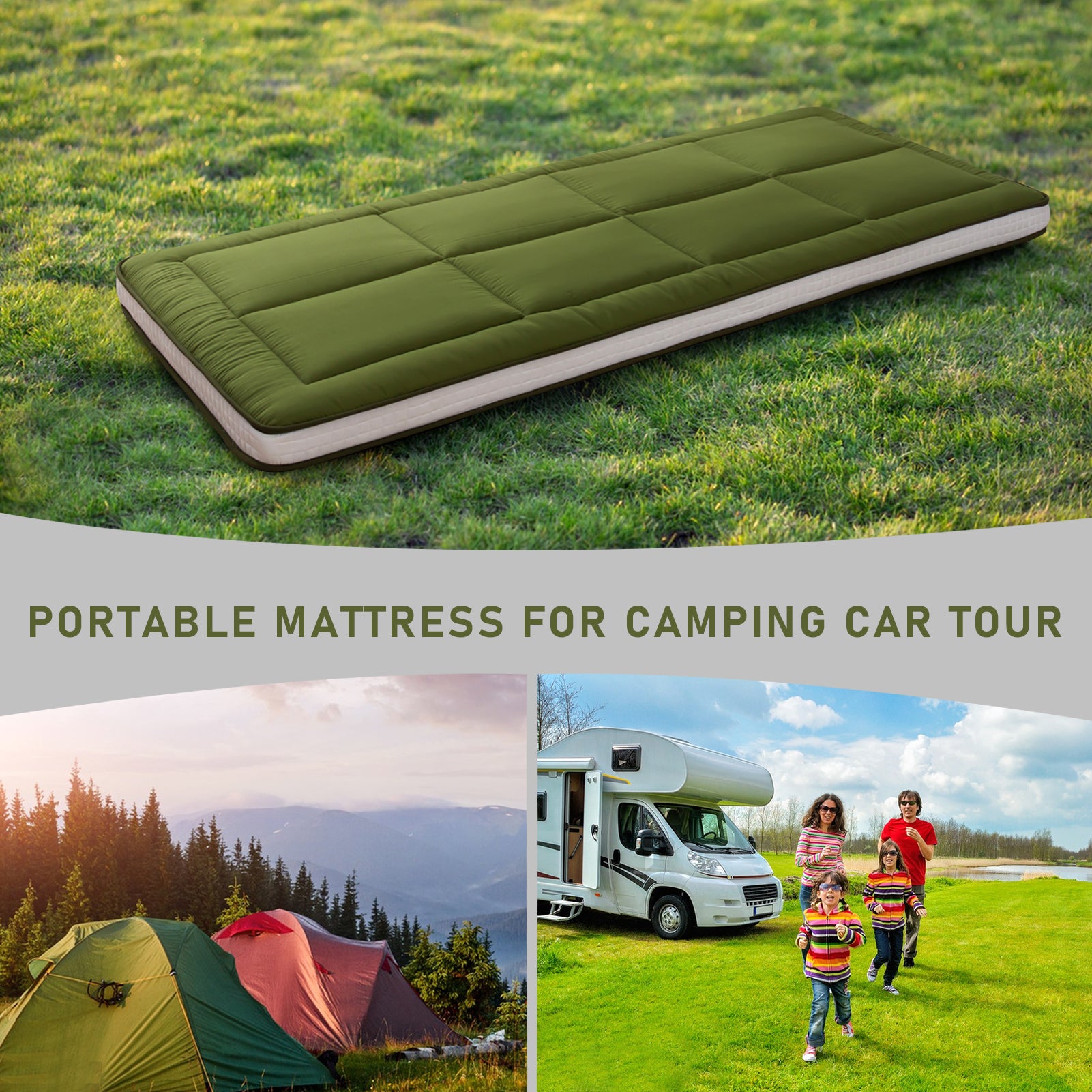 MAXYOYO 32 x 75 Inch Cot Size Futon Mattress - Foldable Floor Mattress, Tatami Mat for Guest Bed, Camping & Home Decor | Comfortable & Space-Saving Sleeping Solution