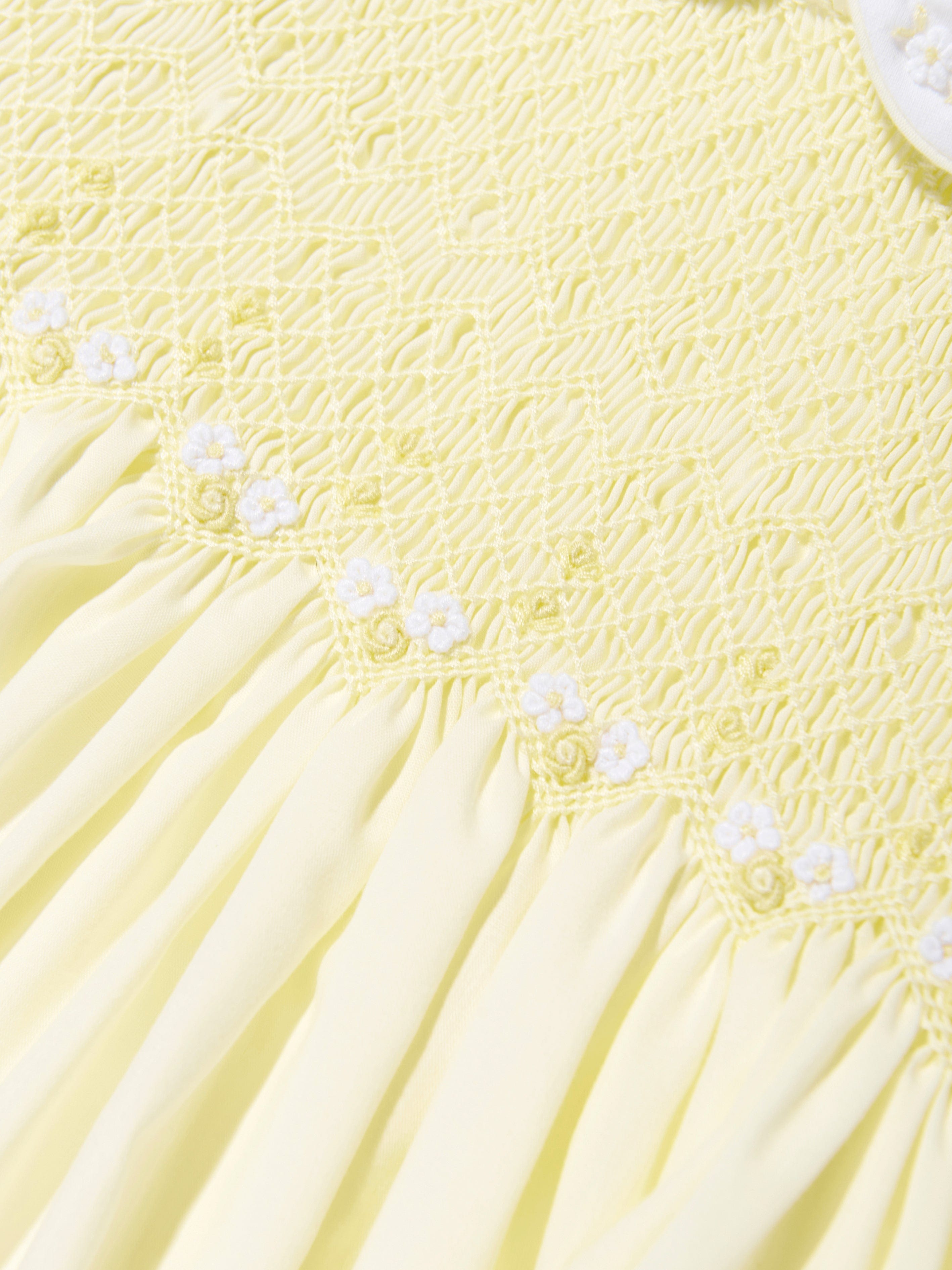 Yellow Smocked Dress for Baby Girls - Perfect for Parties, Photos & Special Occasions