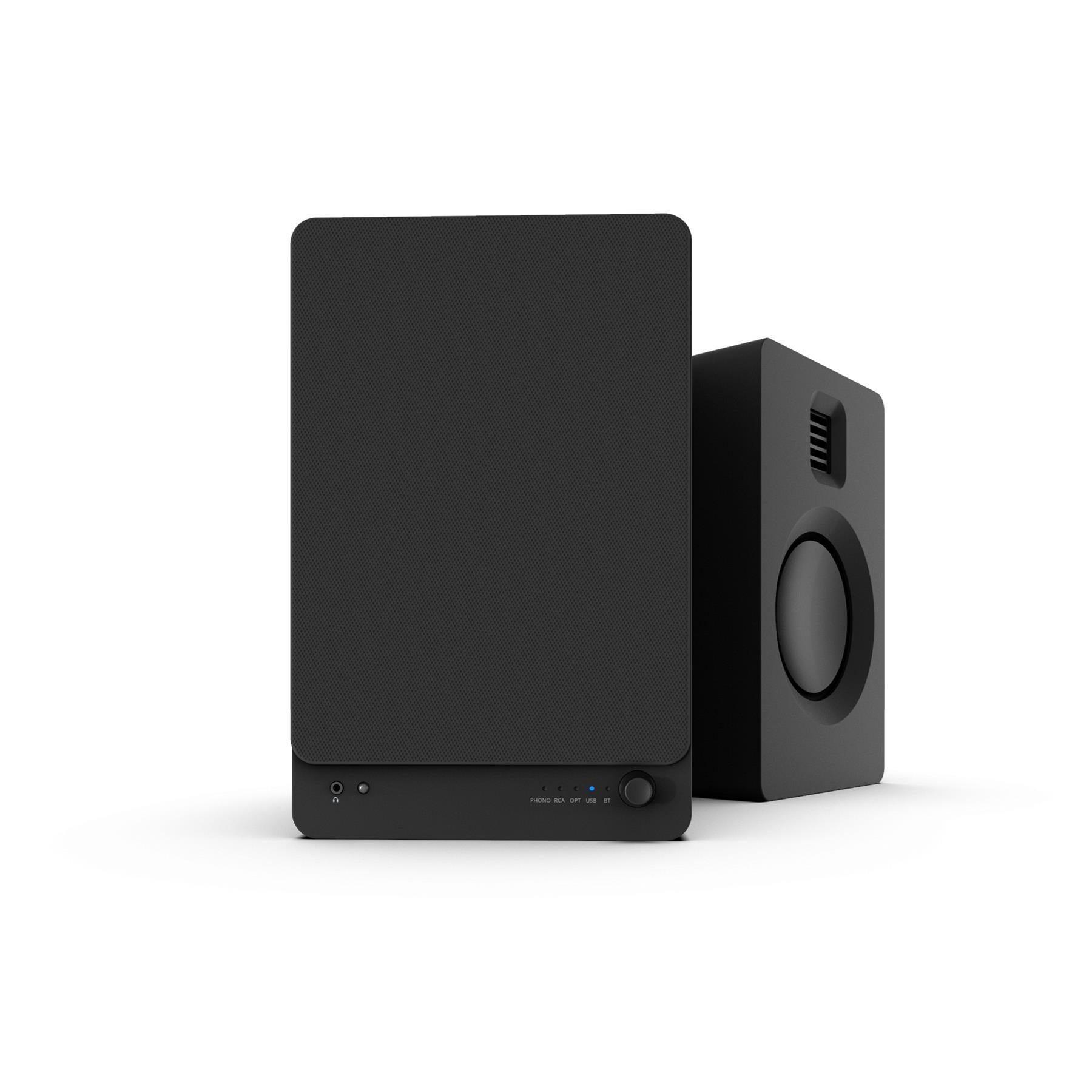 Premium Kanto TUK Powered Bookshelf Speakers - High-Fidelity USB DAC, Bluetooth 4.2, Phono Preamp & Headphone Output for Home Audio, Studio Monitoring & Gaming Setup