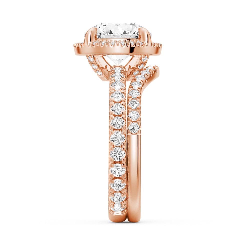 Exquisite Half Eternity Round Cut Moissanite Halo Engagement Ring - Perfect for Proposals, Weddings & Anniversary Gifts