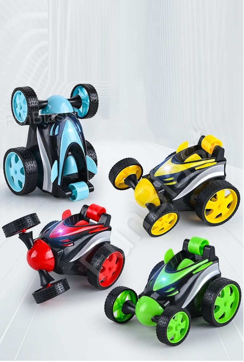 FunBlast 360° Rotating Stunt RC Car Toy - 1:24 Scale Remote Control Car for Boys & Kids Ages 3+, Electric Racing Toy with Super Speed (Green) - Perfect for Indoor Play, Birthday Gifts & Backyard Racing