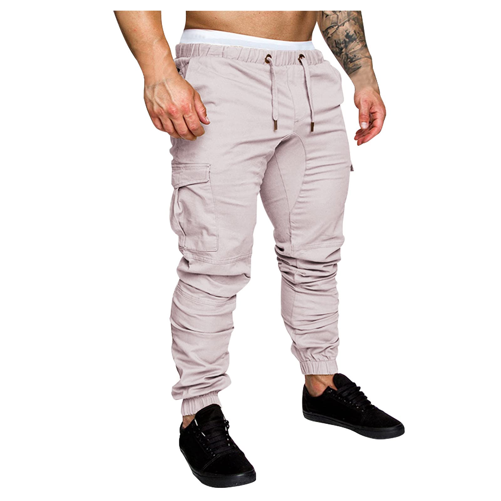 MOOKO Men's Athletic Jogger Pants - Slim Fit Stretch Cargo Sweatpants for Running, Hiking & Outdoor Sports | Comfortable Workout & Casual Wear