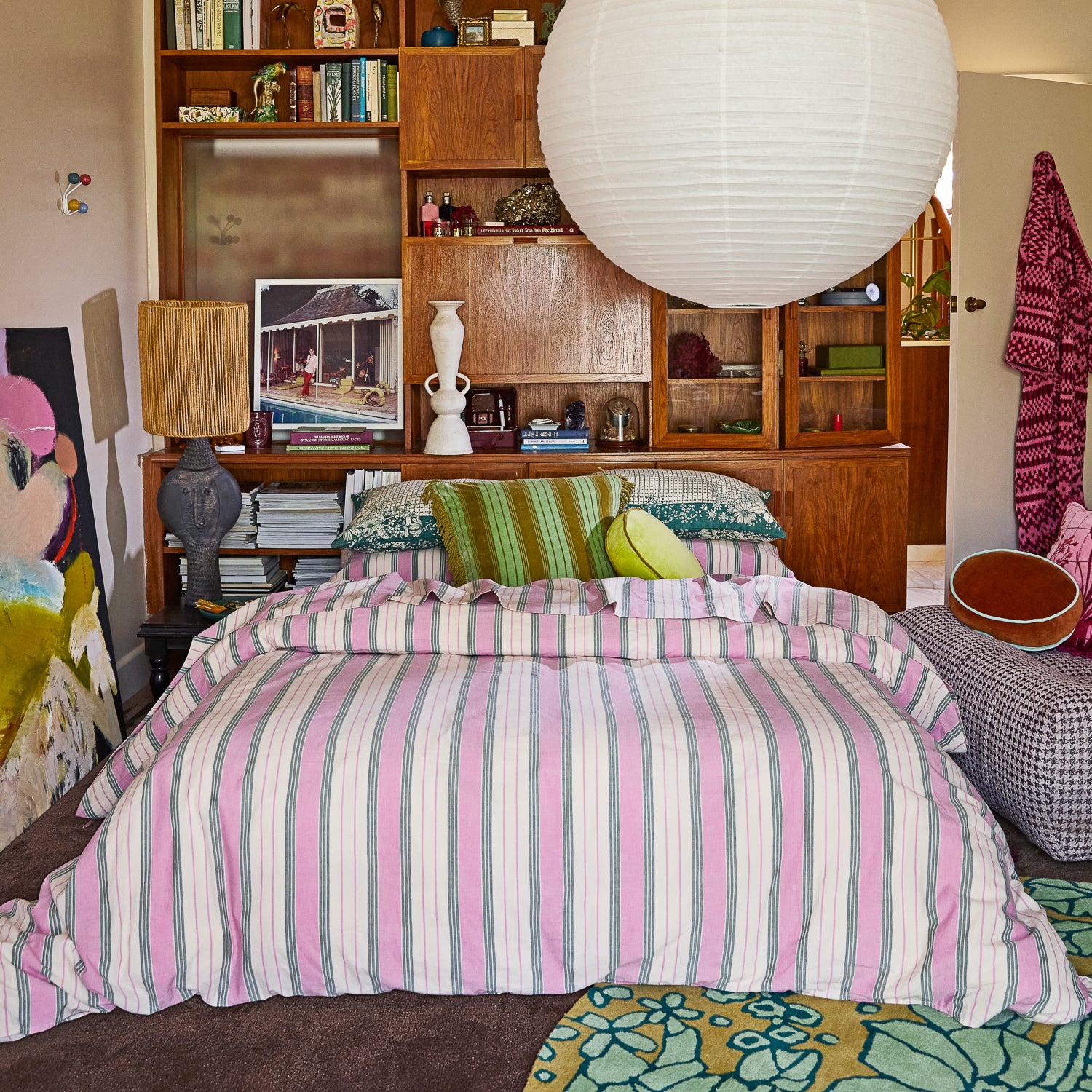 Brigitte Cotton Quilt Cover Set - Soft Premium Fuchsia Pink Bedding - Perfect for Master Bedroom, Guest Room & Cozy Home Decor