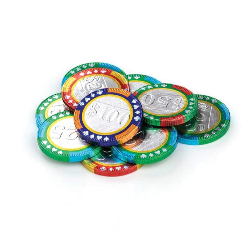 Premium Milk Chocolate Casino Chips - 3 LB Bulk Bag for Parties, Events & Gift Giving | Delicious Chocolate Poker Chips for Casino Night, Birthday & Game Night