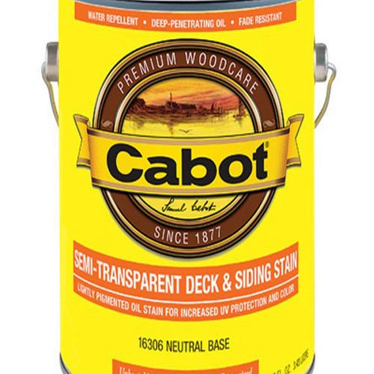 CABOT SAMUEL 16306-07 Natural Deck Stain - 1 Gallon for Wood Protection & Outdoor Decks - Ideal for Patios, Fences & Wooden Structures