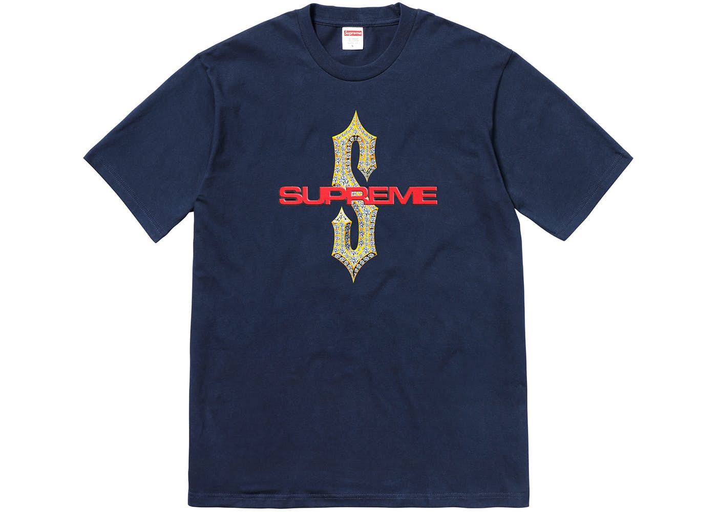 Supreme Diamonds Graphic T-Shirt for Men - Navy Blue Cotton Streetwear Tee - Perfect for Casual Outfits & Urban Fashion